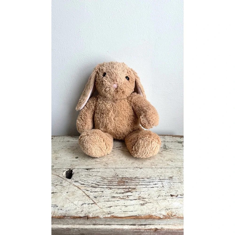 Build-A-Bear Pawlette Bunny Plush Tan Shaggy Rabbit Pink Ears 16